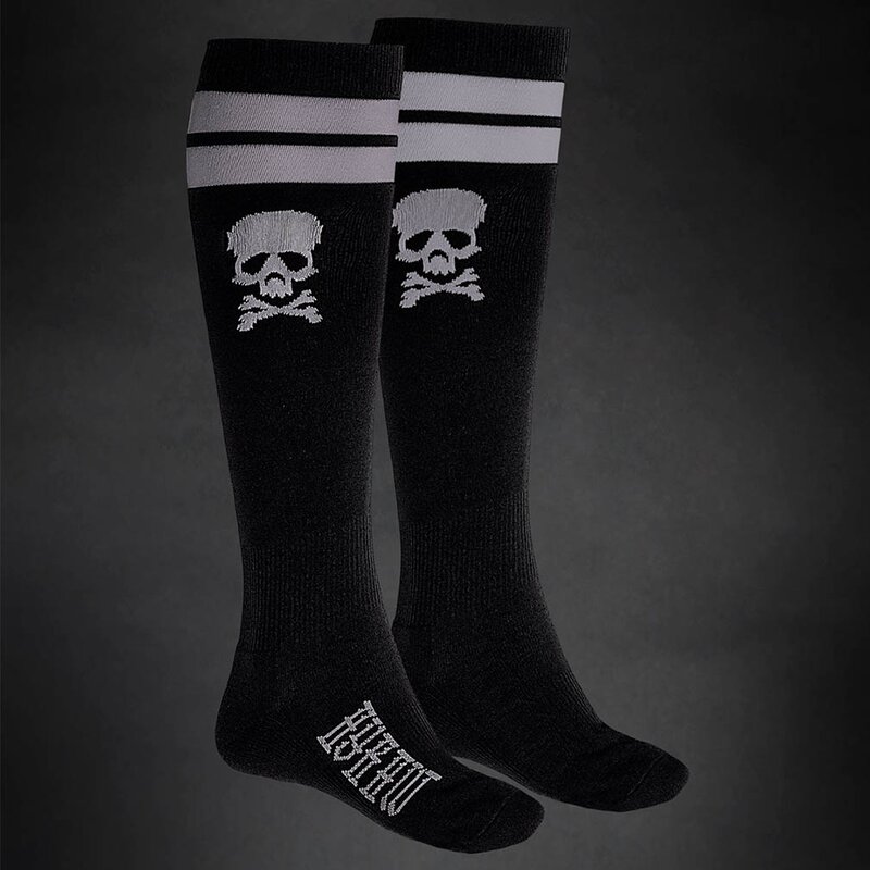 Ponožky "Hyraw - Skull Knee Grey"