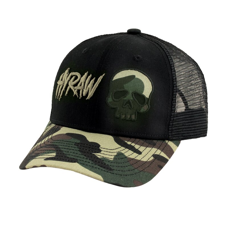 Šiltovka "Hyraw - Skull Camo Curved Brim".