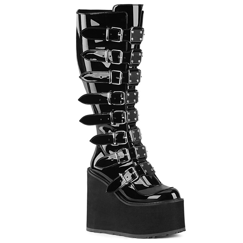 Topánky "Demonia - Swing-815 Patent Wide Calf"