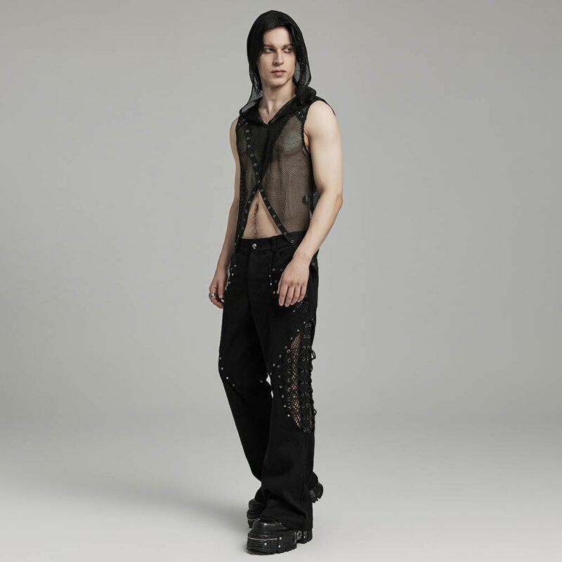 Nohavice " Punk Rave Flared trousers - Serpent"