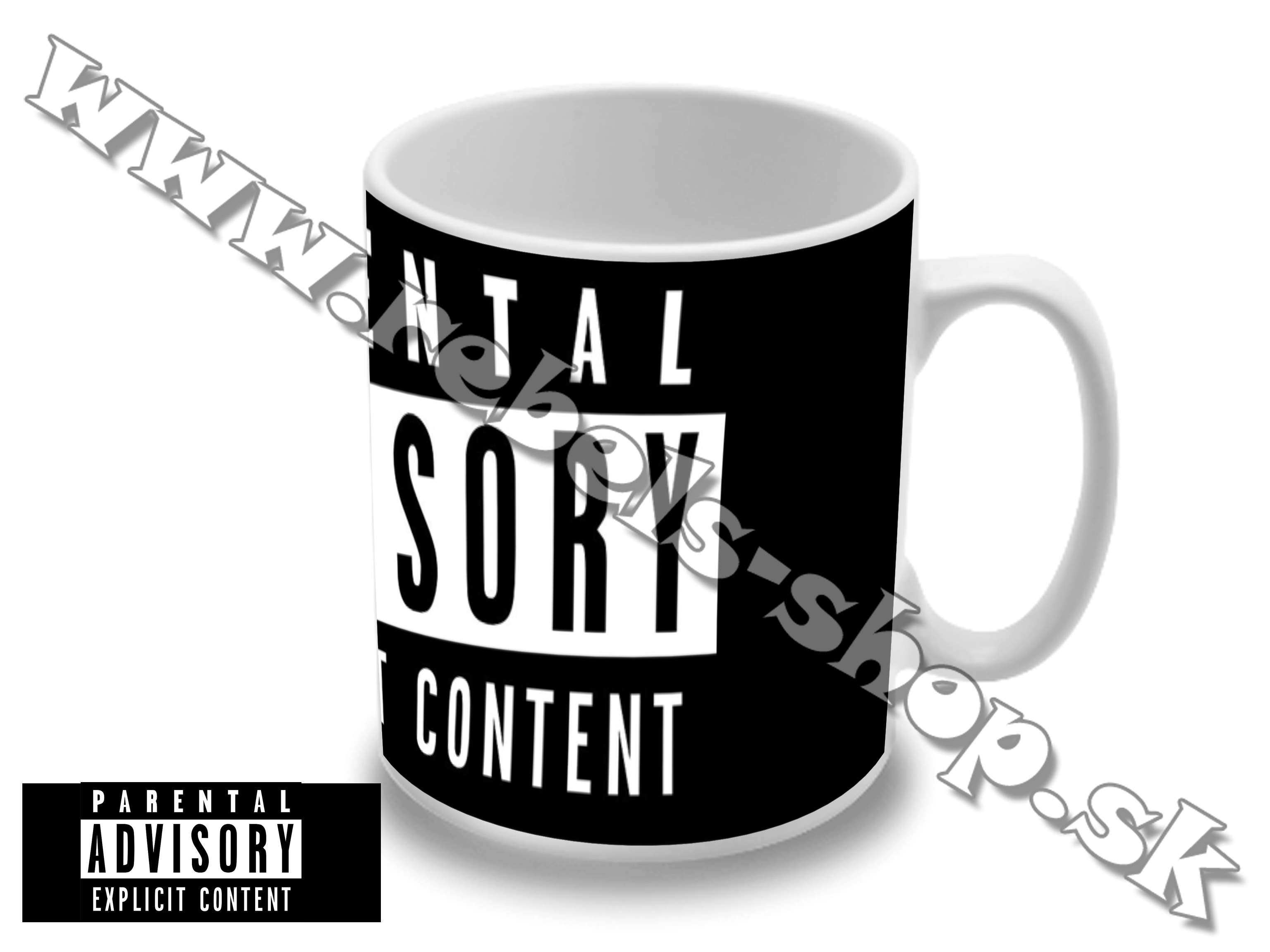 Šálka "Parental Advisory"