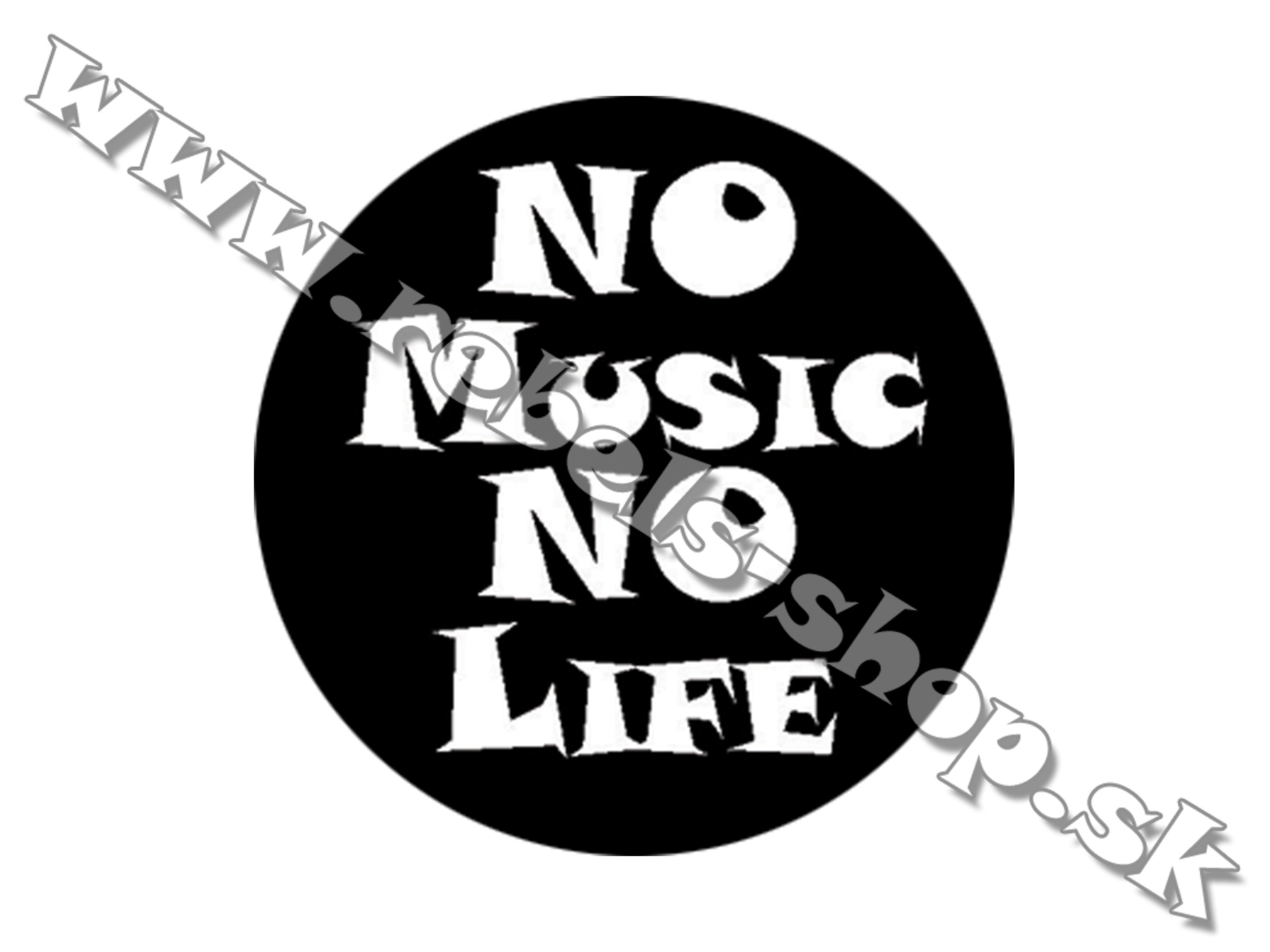 Odznak "No Music No Life"
